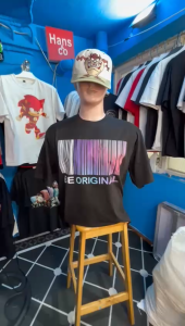 Kaos Pria Model Terkini Trending Motif 3D Bahan katun 24Be Barcode H0415