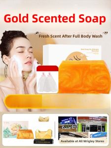 Perfume Gold Soap Bath Essential Oil Soap Mens Womens Long Lasting Fragrance Skin Care Oil Control Cleaning Beauty Soap