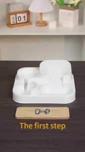 LF fole livet cat water Fountain & Dog Feeder Dispenser Automatik Haiwan Peliharaan 2-in-1 Bekas Makanan Air Large Capacity Pemakanan Automatik