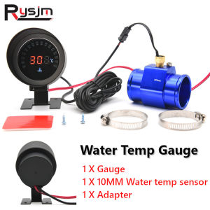 12V/24V LCD Digital Water Temp Gauge+10mm Temperature Sensor+Adapter Joint Pipe Sensor For Car Gauge Modification Celsius Meter