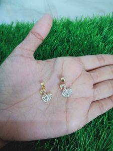 kalung perak asli silver 925 lapis emas/kalung biji lada+liontin ducky mp cor/asli silver/fashion wanita