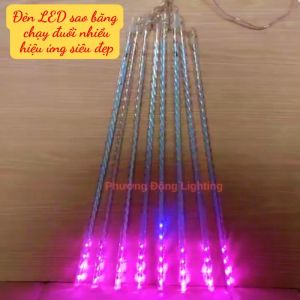 Đèn LED sao băng 8 ống dài 45cm ống xoắn - Chạy đuổi nhiều chế độ siêu đẹp