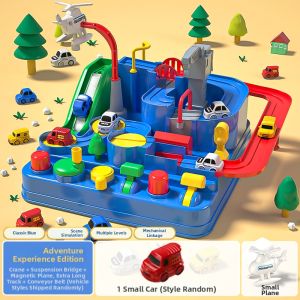 XIDIQI | Educational Train Toy with Obstacle Course Adventure and Parking Area