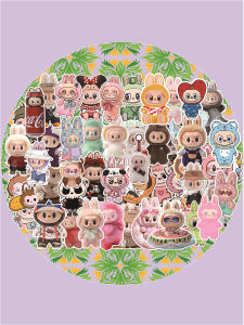 Cola Pattern Flocking Feeling Stickers 50 Pcs Helmet Phone Mirror Decoration Notebook Cup DIY Shade Stickers Cartoon Decals