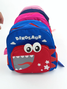 [Fast Shipping] ‌Kids School Bag Cute Dinosaur Print Zipper Backpack for Boys Girls 3-6 Yrs