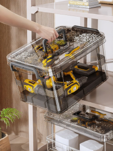 XINGYOU | Transparent Dual-Layer Household Storage Box