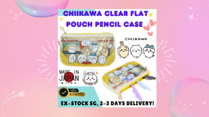 [Direct from Japan] Stock SG 100% Original Bandai Chiikawa Clear Flat Kids Pouch Pencil Case