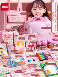 deli | Childrens Watercolor Set and Art Supplies Drawing Gift Box