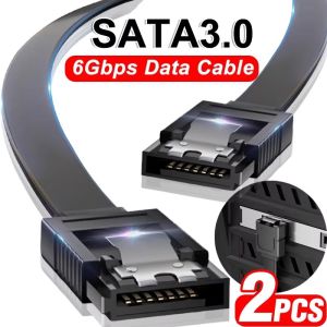 1/2PCS SATA Data Cables Right Angle & Straight SATA Cable III 6Gbps Super Quick Transfer Wire Cord for CD Driver Writer HDD