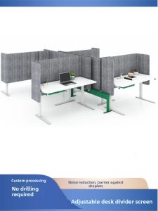 Modern Minimalist Office Desk Partition Screen Height Adjustable Privacy Shield Bookcase Screen Droplet Barrier