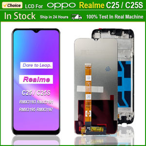 6.5" Display For Realme C25 LCD RMX3193 RMX3191 LCD Screen Touch Digitizer Assembly For Realme C25S LCD RMX3195 RMX3197 Display