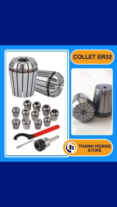 Đầu kẹp mũi khoan mũi phay mũi khoan đá Máy CNC khoét lổ chậu - Collet ER32 chính xác cao - Kẹp dao CNC ER32 chuẩn