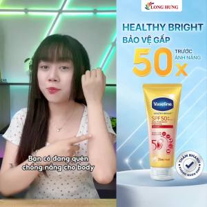 Tinh chất dưỡng thể chống nắng Vaseline Healthy Bright SPF 50+ PA++++ giúp dưỡng sáng và bảo vệ da (70ml/300ml)