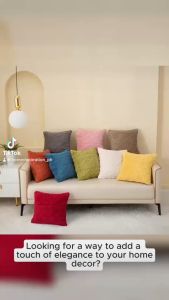 Striples Plain Rectangle New Design Pillow Case 16x16 Inches for Home Decoration