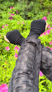 Ice Silk Arm Sleeves UV Protection Sunblock Cooling Long Cover Breathable Finger Loop Outdoor Driving Cycling Sun