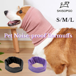 SKISOPGO Pet Decorative Headscarf Noise-proof Earmuffs For Dogs Cats Soft Comfortable Ear Covers For Bathing Grooming Warmth And Noise Isolation