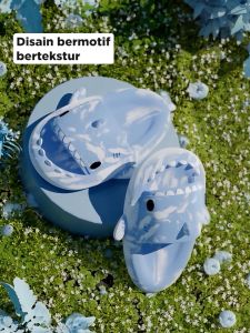 Inaso Sendal Hiu Dewasa Pria Dan Wanita Baby Sandal Hiu Anak Dewasa Selop Karakter Perempuan Shark Bahan Empuk Anti Licin Untuk Pasangan HSN606