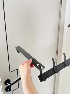 Móc Treo Cửa Gắn Tường Bằng Sắt Kim Loại Giá Để Đồ Cho Phòng Ngủ & Phòng Tắm Lắp Đặt Dễ Dàng Không Cần Khoan Móc Treo Một Tầng Phía Sau Cửa