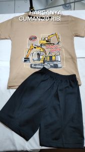 Baju Kaos Setelan Anak Laki-Laki Karakter Motor Cowok Distro Keren Usia 1-10 Tahun - DTF