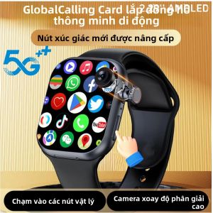 Đồng Hồ Thông Minh Android CD20 S10 Pro 5G Với Camera Xoay Màn Hình AMOLED 2.29 Inch WiFi GPS Khe Cắm Thẻ SIM Chức Năng Theo Dõi Sức Khỏe Đo Nhịp Tim