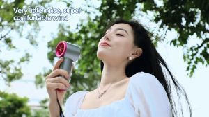 Goojodoq High Speed Kipas Mini Fan Rechargeable Handheld Fan Strong Wind 100 Gear Wind Speed Digital Display Adjustable Turbo Fan