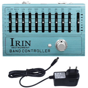 IRIN | IRIN AN-40 10 Band Equalizer Controller Guitar Effect Pedal 31.25Hz to 16kHz EQ True Bypass Pedal DC 9V 500mAh Pedal Adapter
