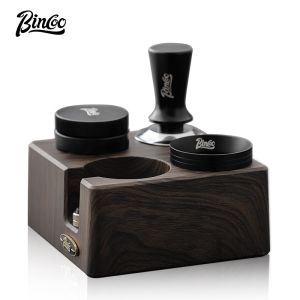 BINCOO Italian Coffee Cloth Powder Dispenser Base Multifunctional Storage and Press Powder Hammer Set 51/58MM