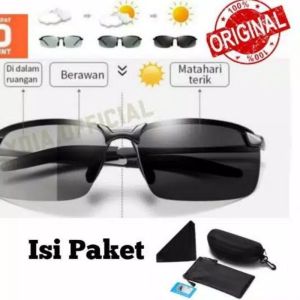 kacamata Photocromic Polarized Siang Malam berubah warna otomatis