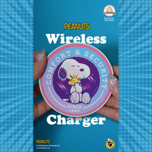 PEANUTS Snoopy 75th Anniversary 15W Fast Wireless Charger | Qi Wireless Charging Pad | Comfort & Security Series | SG Stock
