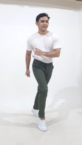 SRSEVEN7 Celana Chino Panjang Pria Big Size Green Army