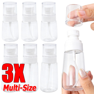 3Pcs Multi-Pack Travel Refillable Fine Mist Spray Bottles / Three Volume Options Empty Liquid Storage Bottles / Portable Leak-Proof Perfume & Alcohol Dispenser