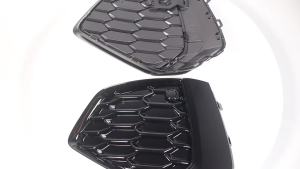 2PCS Car Front Bumper Fog Light HONEYCOMB Grille Grill Cover 8YG807671A 8YG807672A For Audi A3 Sedan 8Y S-line 2020-2023