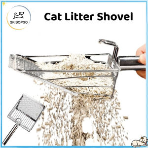 SKISOPGO Cat Litter Shovel Stainless Steel Garbage Shovel Pets Toilet Cleaning Tool