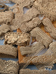 DIY Rose Gold Gold Thread Soluble Lace Edging