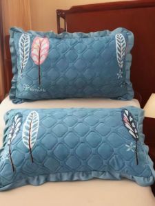 Pillowcase Crystal Velvet Coral Velvet Thickened Warm Winter Use Single Pillow Polyester Fiber Quality Bedding Accessories