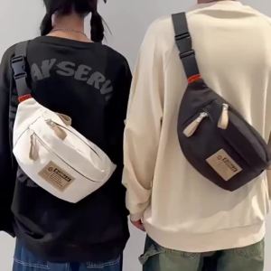 Japanese Men Crossbody Bag Men Chest Bag Casual Crossbody Bag Sports Running Waist Bag Female