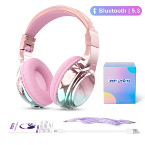 60H Bluetooth Headphones Portable Wireless Headphones With MIC Gaming Headset for Phone/iPad/PC Girls Gift Pink 2025 New