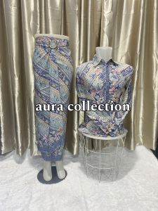 cauple rok lilit motif mid kemeja panjang motif cauple terpopuler