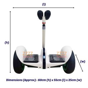 10 "T Bar Segway Minirobot Hoverboard Kawalan Lutut Bluetooth dan Led HB005