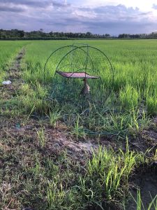 lụp gà nước 2 cánh bằng thép tặng chuông