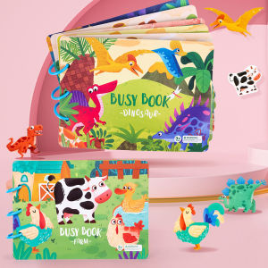 Học liệu giáo dục motessori - Sách bận rộn busy book học liệu bóc dán với chủ đề đa dạng kích thích não bộ phối hợp tay mắt