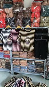 Set đồ bộ nữ / quần lửng  / áo sọc chất thun tăm - In LABUBU [ 43- 80kg ] Women