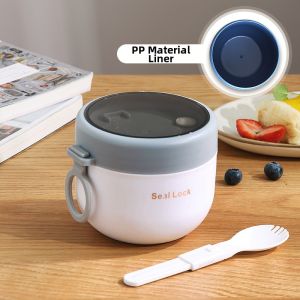 304 Stainless Steel Large Capacity Insulated Cup With Lid And Spoon