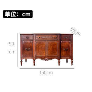 French Vintage Style Carved Wood Dining Sideboard Designer Edition Hall Storage Cabinet Kitchen Cupboard Real Wood Furniture