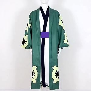Anime One Piece Wano Country Roronoa Zoro Cosplay Costume For kid Adult Halloween Outfits Kimono Men Robe cloak