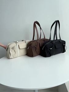 Fashion Nylon Shoulder Bag Ruffled Female Under Arm Bags High Capacity Drawstring Underarm Purse Bags for women
