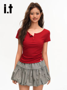 กระโปรงทรงเอเอวสูงสีเทา กระโปรงทรงดอกไม้ กระโปรงสั้นทรงเอสำหรับผู้หญิง ชุดทำงานฤดูร้อน 2025 กระโปรงทรงเอเอวสูง