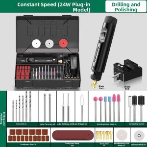 k.J | Cordless Small Handheld Electric Drill for Peach Pit Walnut Jade Hole Punching Carving Tool