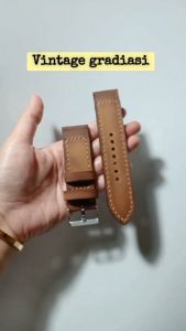 Strap Jam Tangan Kulit Cokelat Vintage & Original Kharisma Leather