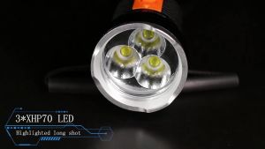 Asafee D899 50M Underwater Diving Flashlight P70 LED 2500LM Magnetic Switch Scuba Torch 300M Range Lantern IPX8 Waterproof